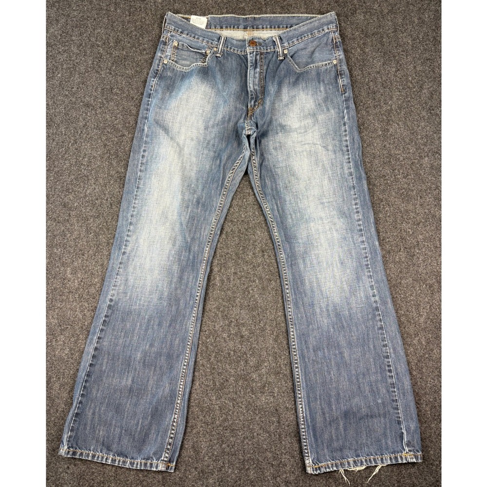 Levis 527 Slim Bootcut Jeans Mens 36x32 (Fits 32x30) Blue Denim Medium Wash